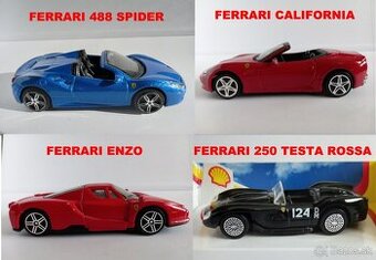 BBURAGO-FERRARI 1:43-ENZO,250 TESTA ROSSA,SPIDER,CALIFORNIA