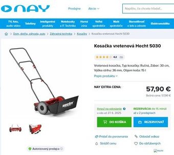 Vretenová kosačka Hecht 5030