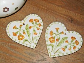 Veľkonočné jarné srdce - porcelán - 1