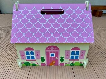 Predám Bigjigs Toys Prenosný drevený domček pre bábiky