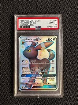 Hidden Fates	graded pokemon card slab	Umbreon	SV69	psa 10