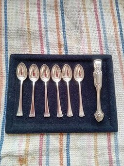 Strieborné lyžičky,naberačky,klieštiny,