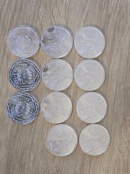 FRANCUZSKO 5€ AG striebro 10g 500/1000