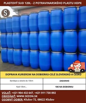 Plastove sudy 30L,60L,120L,220L,plastovy sud na kvas,na vodu