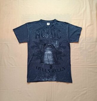 AC/DC sivé tričko s krátkym rukávom s potlačou M