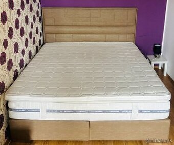 BOXSPRING Luxusná manželská posteľ: 200 cm x 200 cm,