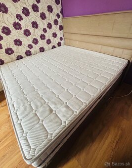 BOXSPRING Luxusná manželská posteľ: 200 cm x 200 cm,