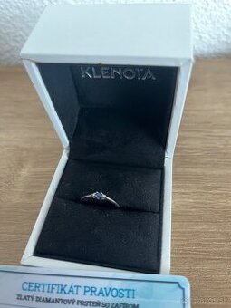 Prsten velkost 52/54 zafir a diamant
