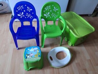 Stoličky, redukcia na WC a iné veci