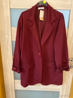 Sako v trendy bordovej farbe veľkosť UNI