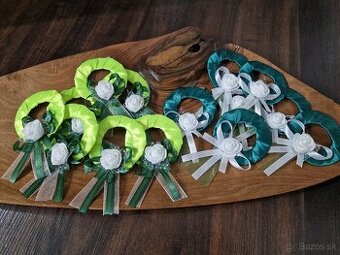 Venceky na tanecnu zelene svetle a smaragdove