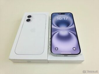 APPLE IPHONE 16 128GB WHITE TOP STAV BATERKA 100%
