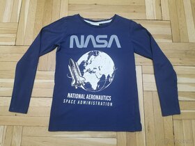 Chlapčenské tričko NASA - reflexný nápis veľ.146/152