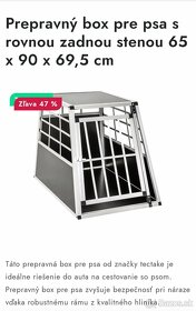 Prepravný box pre psa s rovnou zadnou stenou 65 x 90 x 69,5 - 1