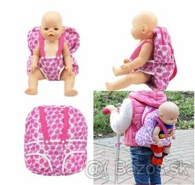 Dievčenský ruksačik s nosičom pre bábiky - 1