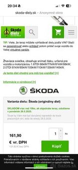 Žhaviaca sviečka s čidlom tlaku Škoda