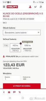 Hilti klince do Bx3 14mm