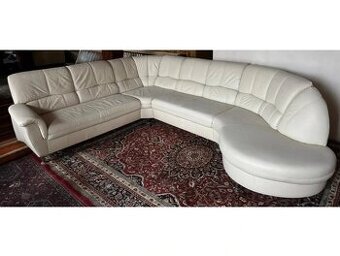 Rohová kožená sedací souprava, 3302