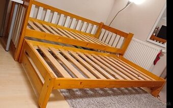 Rozkladacia postel z masivu (bez matracu)