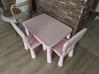 Stôl a 2 stoličky MAMMUT IKEA