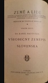 VŠEOBECNÝ ZEMĚPIS SLOVENSKA 1922