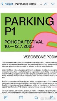 Pohoda parking P1
