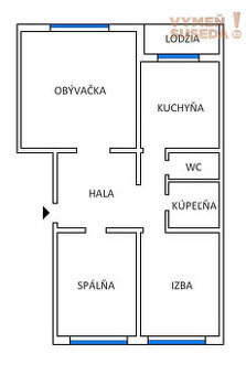 VYMEŇ SUSEDA - VÝNIMOČNÝ 3 IZB. ČIASTOČNE ZREKONŠTRUOVANÝ B