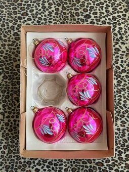 Retro vianočné gule 5ks/ Okrasa Čadca č.11