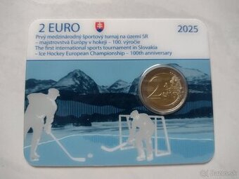Slovensko 2025 coincard ME v hokeji 100. výročie