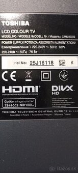 Nahradne diely na TV Toshiba