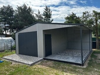 GARÁŽ SO SEDLOVOU STRECHOU 7×5 m – GARÁŽ + PRÍSTREŠOK