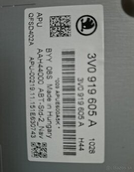 Škoda radio displej