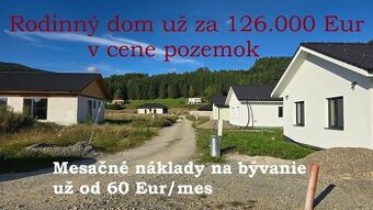 Novostavby- Bungalov-  Rodinné domy v obci Lúky