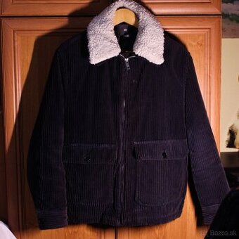 Tmavomodrá manšestrová bunda – veľkosť M
