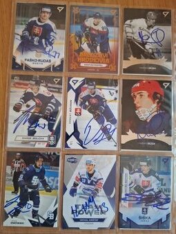 Hokejove karty,kartičky  Slovaci autogramy