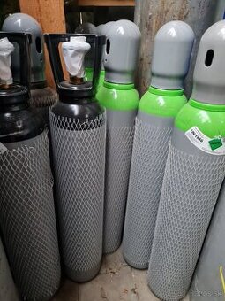 Predám argon,argón +co2 na zváranie náplň aj s flašou 95e.