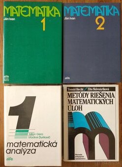 Matematika, stredoškolské a vysokoškolské učebnice a zbierky