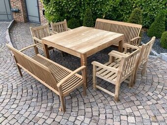 TEAK - Exkluzivne XXL sedenie s lavicami a kreslami