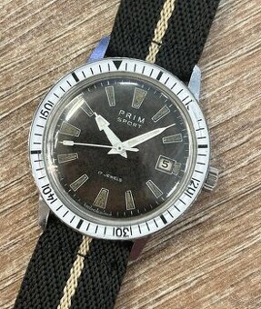 Československé mechanické vintage retro hodinky PRIM Sport 1