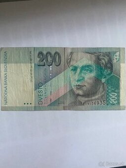 Zberateľské bankovky – 20 Kčs, 50 Kčs, 200 Sk