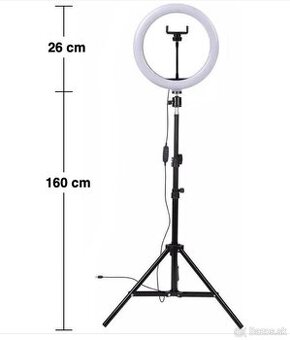 LED Ring light so statívom 3 svetlá - 1