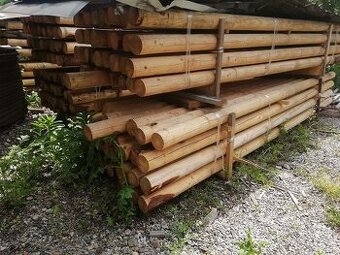 frézovaná guľatina, drevené koly, hranoly