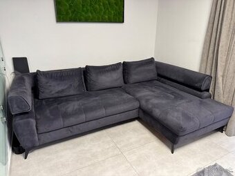 Rohová sedacia súprava Paris, Antracit,rozkladacia