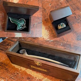 Oficiálne doplnky ku kostýmu Aragorn - fajka, brošňa, prsteň