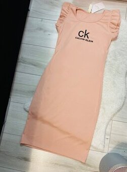 Ruzove saty Calvin klein