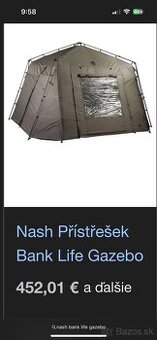 Rybársky Bivak Nash bank Life gazebooo 330x330x245
