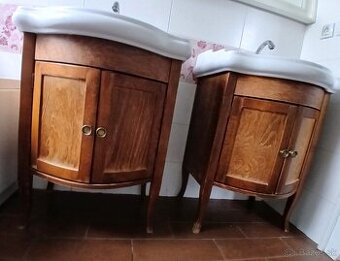 RETRO umývadlova skrinka 60x80x45 s umývadlom a batériou