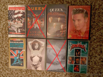 10 euro/kus - VHS videokazety originál HUDOBNÉ