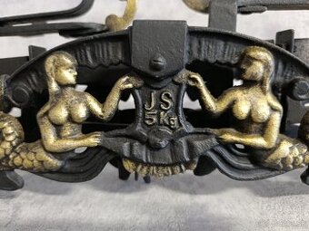 93let staré figurální litinové váhy Sirény E.S  ROK 1932