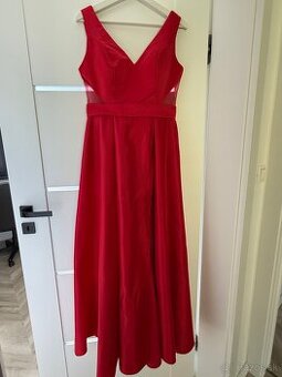 Saténové spoločenské šaty M